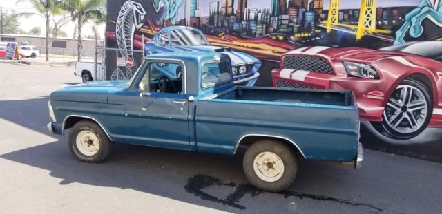 1969 Blue Ford F-100 Standard Cab Pickup