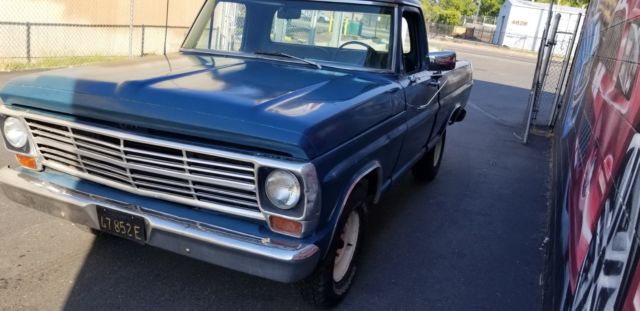 1969 Blue Ford F-100 Standard Cab Pickup