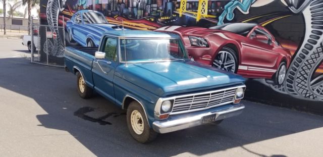 1969 Blue Ford F-100 Standard Cab Pickup