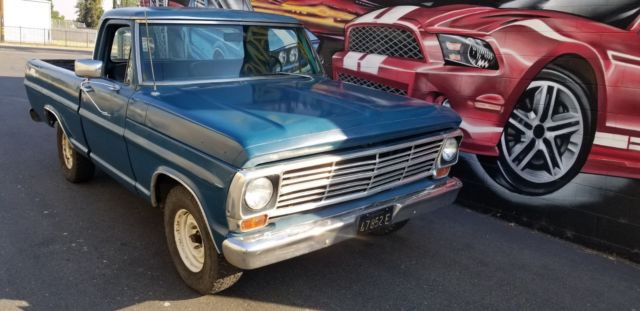 1969 Blue Ford F-100 Standard Cab Pickup