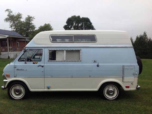 1969 Blue &- White Ford Other Van Camper
