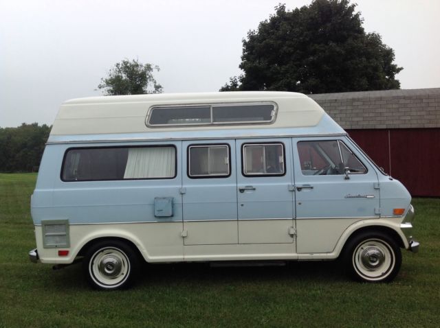1969 Blue &- White Ford Other Van Camper
