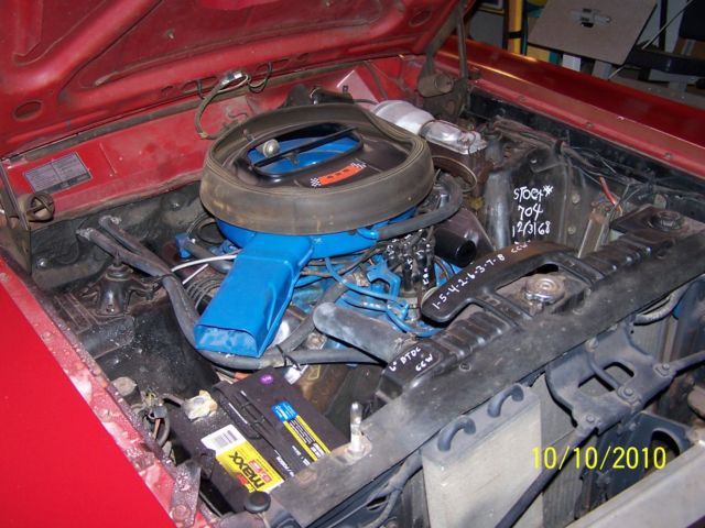 1969 candy apple red Ford Torino 2 dor