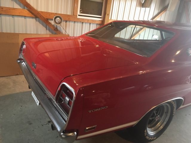 1969 Red Ford Torino Coupe