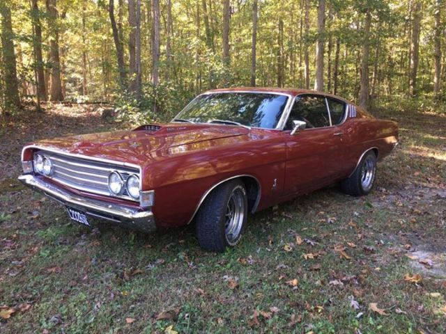 1969 Burgundy Ford Torino Fastback