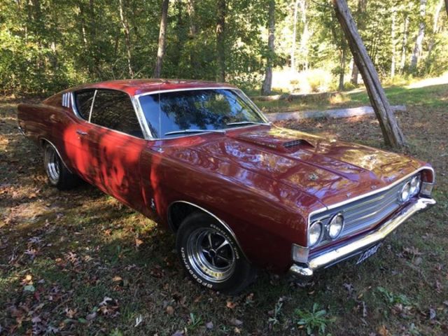 1969 Burgundy Ford Torino Fastback