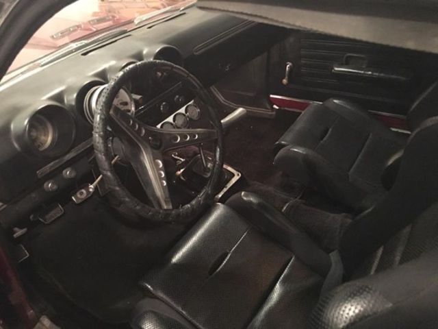 1969 Burgundy Ford Torino Fastback