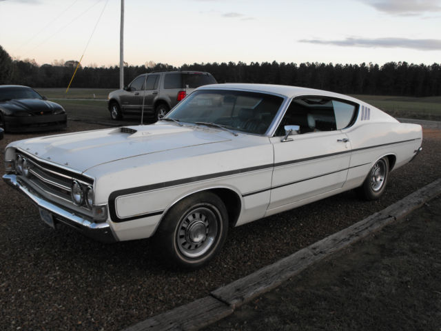 1969 White Ford Torino Fastback