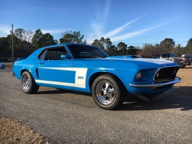 1969 Blue Ford Mustang Convertible