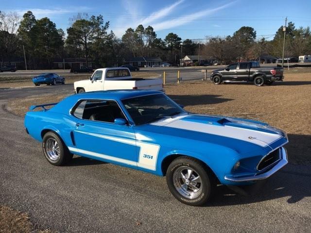 1969 Blue Ford Mustang Convertible