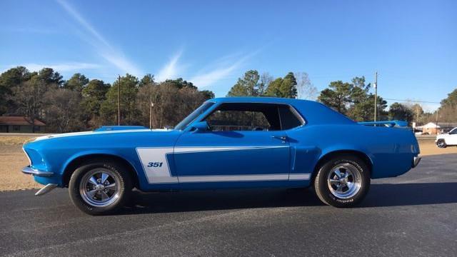 1969 Blue Ford Mustang Convertible
