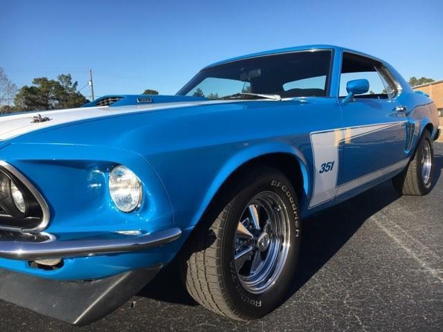 1969 Blue Ford Mustang Convertible
