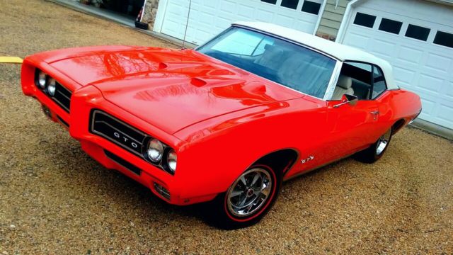 1969 Carousel Red Pontiac GTO Convertible