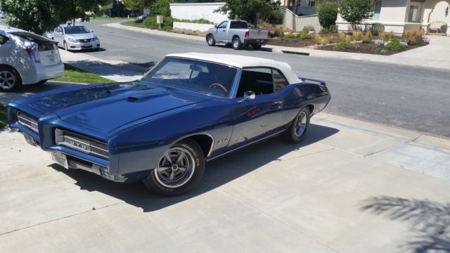 1969 Blue Pontiac GTO Convertible