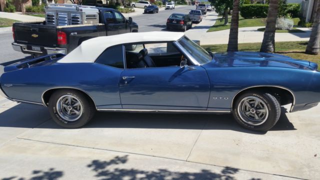 1969 Blue Pontiac GTO Convertible