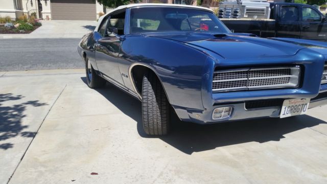 1969 Blue Pontiac GTO Convertible