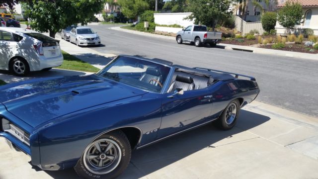 1969 Blue Pontiac GTO Convertible