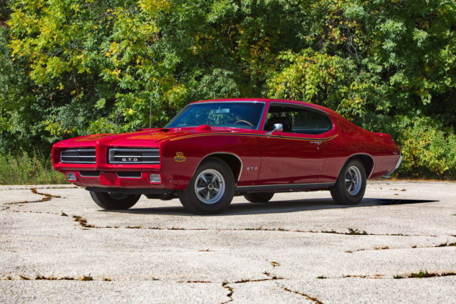 1969 madador red Pontiac GTO 2 door hardtop