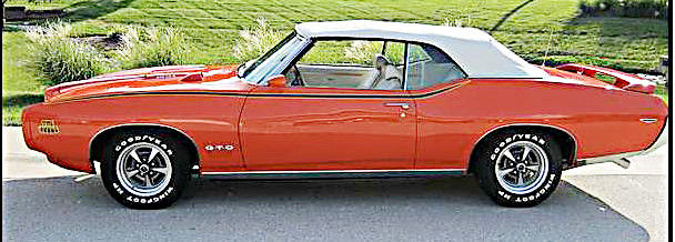 1969 Carousel Red Pontiac GTO Convertible