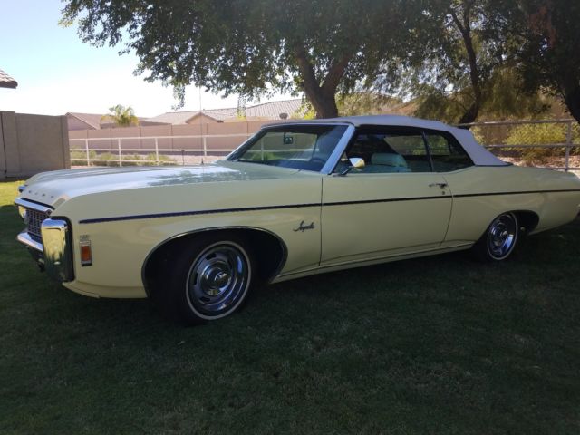 1969 Yellow Chevrolet Impala Convertible