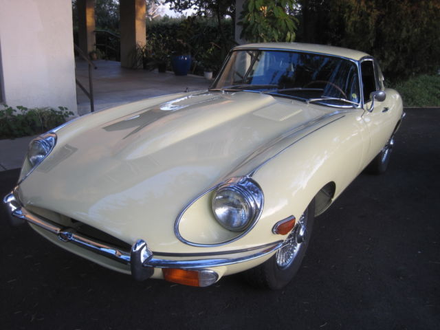 1969 Primrose Yellow Jaguar E-Type coupe