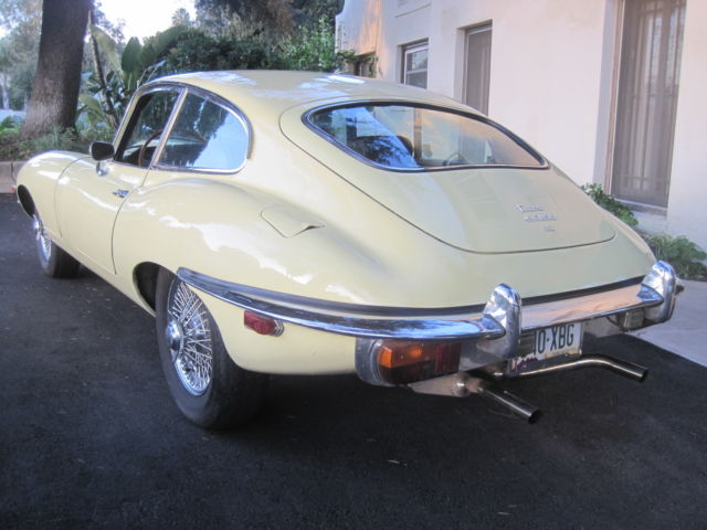 1969 Primrose Yellow Jaguar E-Type coupe