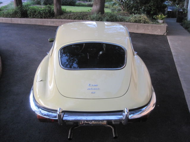 1969 Primrose Yellow Jaguar E-Type coupe