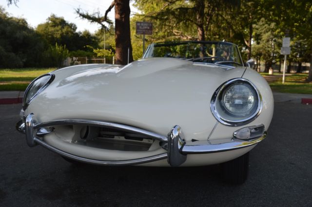 1969 White Jaguar E Type Roadster --