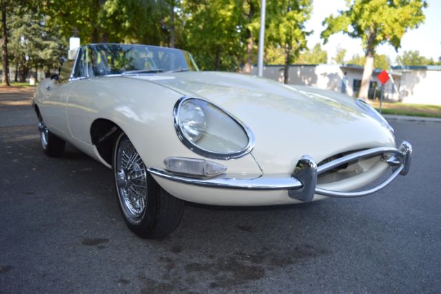 1969 White Jaguar E Type Roadster --