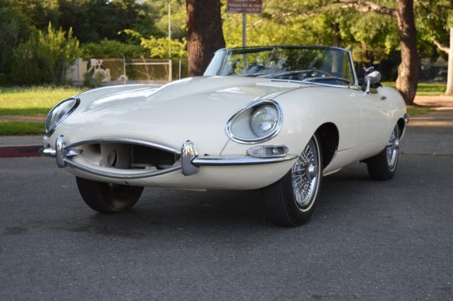 1969 White Jaguar E Type Roadster --