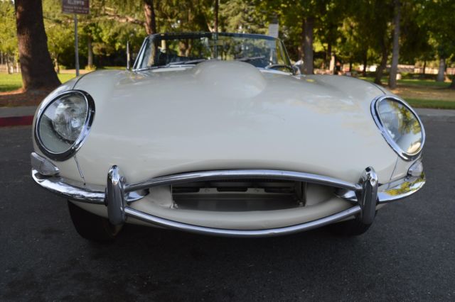 1969 White Jaguar E Type Roadster --