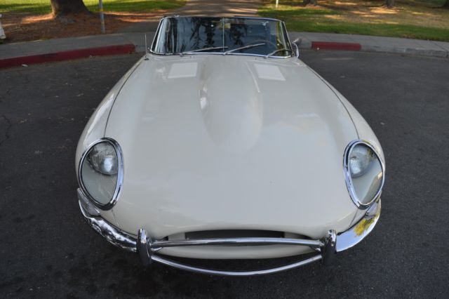 1969 White Jaguar E Type Roadster --