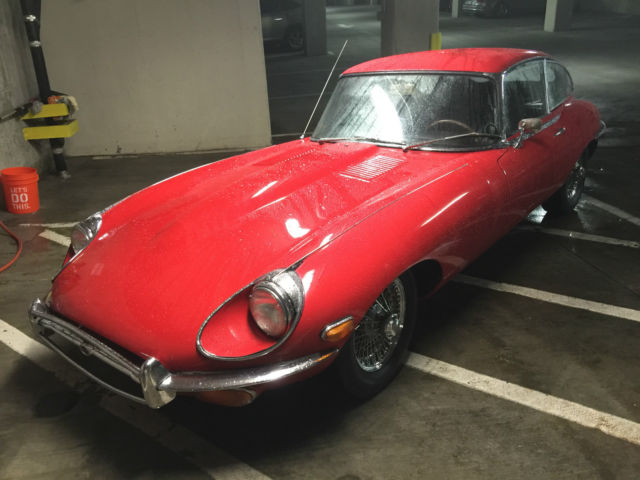 1969 Yellow Jaguar E-Type Coupe