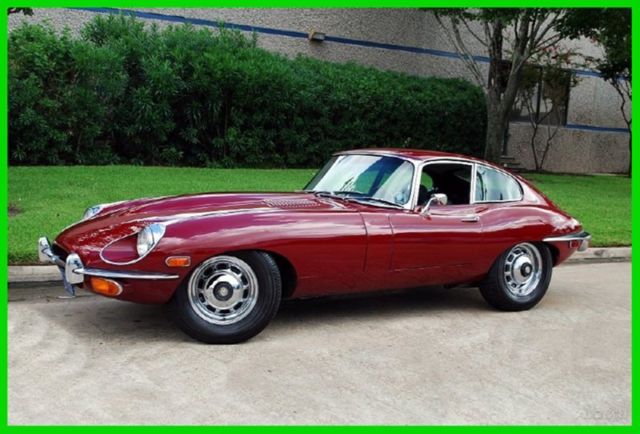 1969 Burgundy Jaguar E-Type Coupe