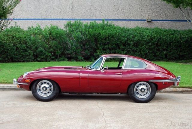 1969 Burgundy Jaguar E-Type Coupe