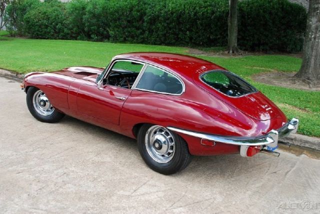 1969 Burgundy Jaguar E-Type Coupe