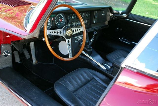 1969 Burgundy Jaguar E-Type Coupe