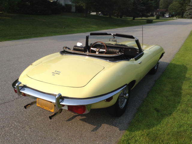 1969 Yellow Jaguar E-Type Convertible