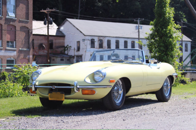 1969 Yellow Jaguar E-Type Convertible