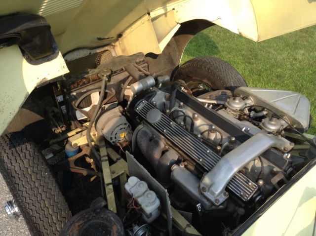 1969 Yellow Jaguar E-Type Convertible