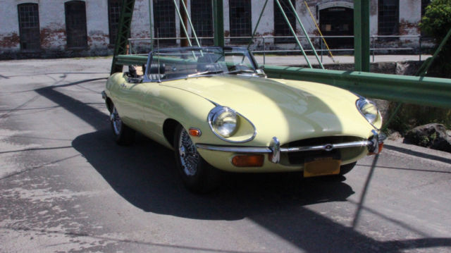1969 Yellow Jaguar E-Type Convertible