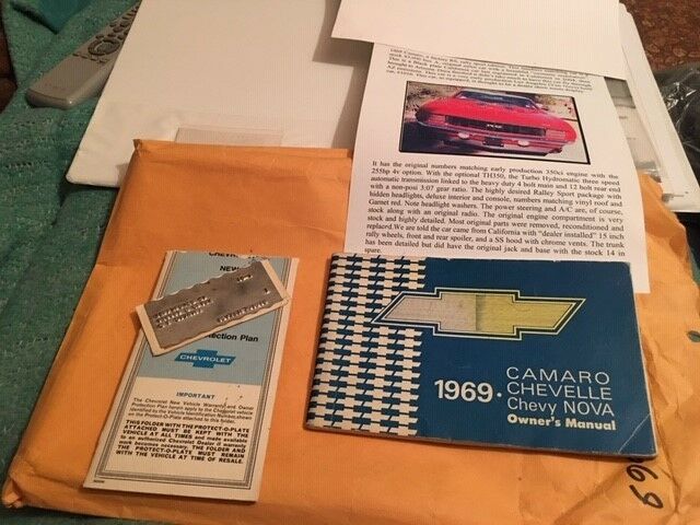 1969 Red Chevrolet Camaro 2 door