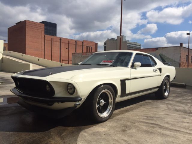 1969 White Ford Mustang