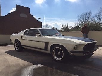 1969 White Ford Mustang