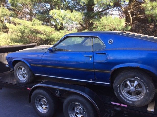 1969 Blue Ford Mustang Fastback