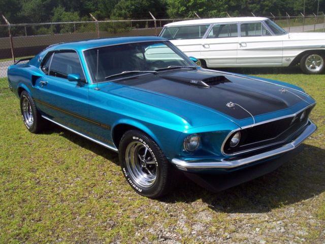 1969 clear water aqua  code F5 Ford Mustang Coupe