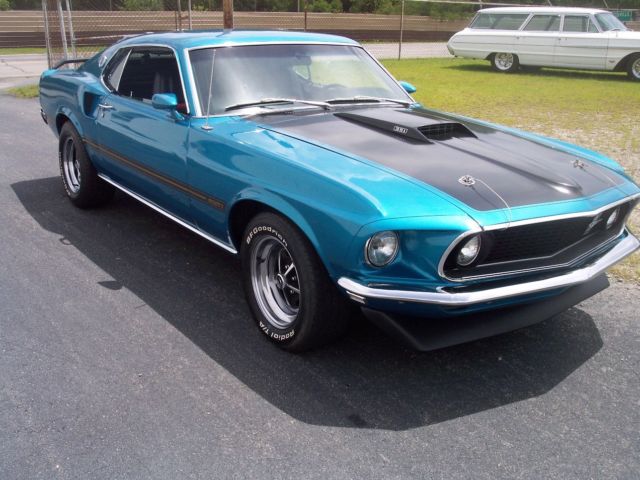 1969 clear water aqua  code F5 Ford Mustang Coupe