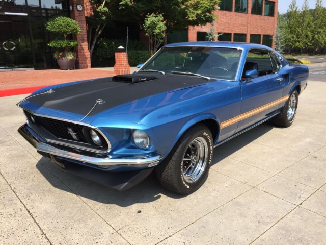 1969 Acapulco Blue Metalic Ford Mustang Fastback
