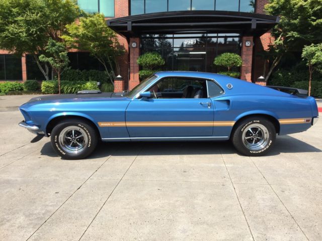1969 Acapulco Blue Metalic Ford Mustang Fastback