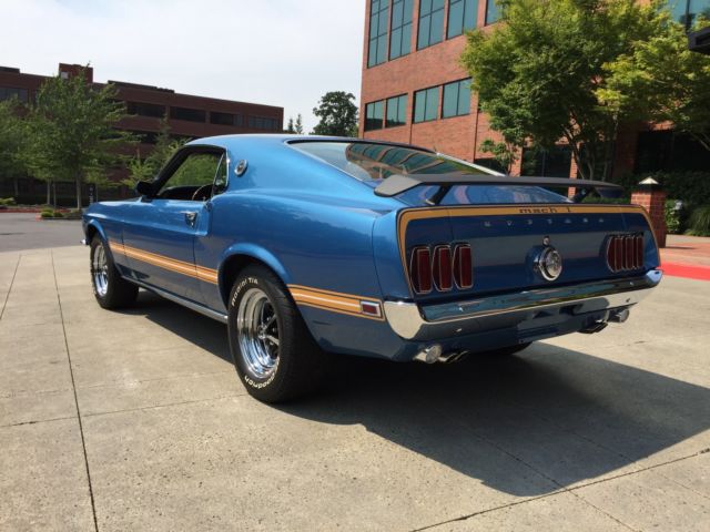 1969 Acapulco Blue Metalic Ford Mustang Fastback